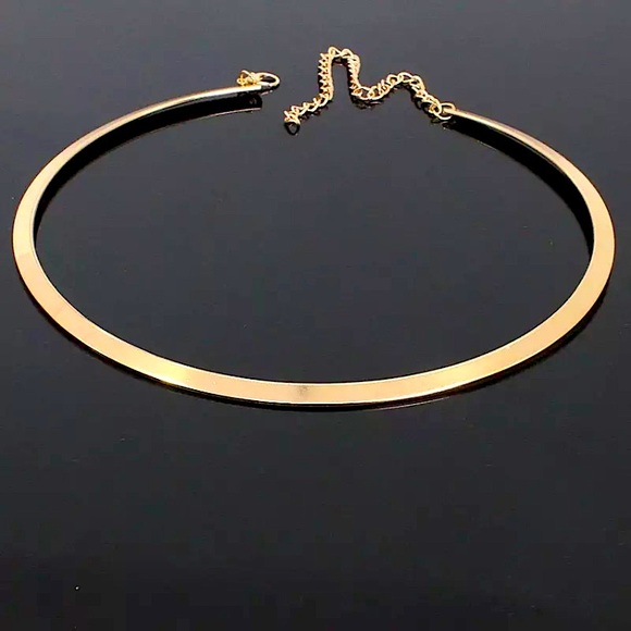 ⚜️[𝟯/$𝟭𝟴]⚜️Gold Rigid Neck Collar Choker NEW - Picture 5 of 9